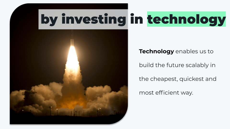 by investing in technology